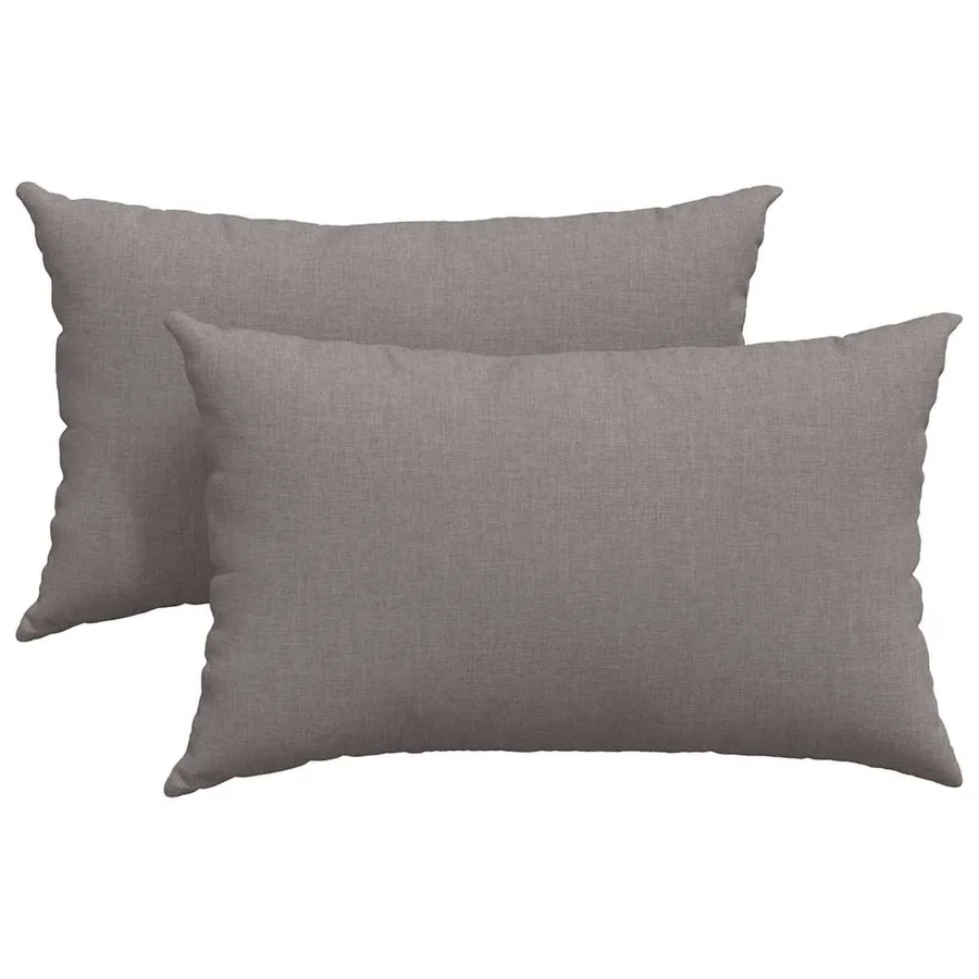 Coussins de canapé 2 pcs Taupe 50 x 30 cm tissu - 2