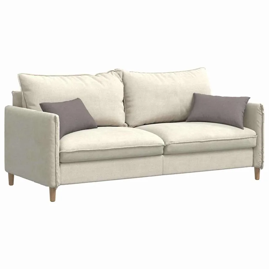 Coussins de canapé 2 pcs Taupe 50 x 30 cm tissu - 3