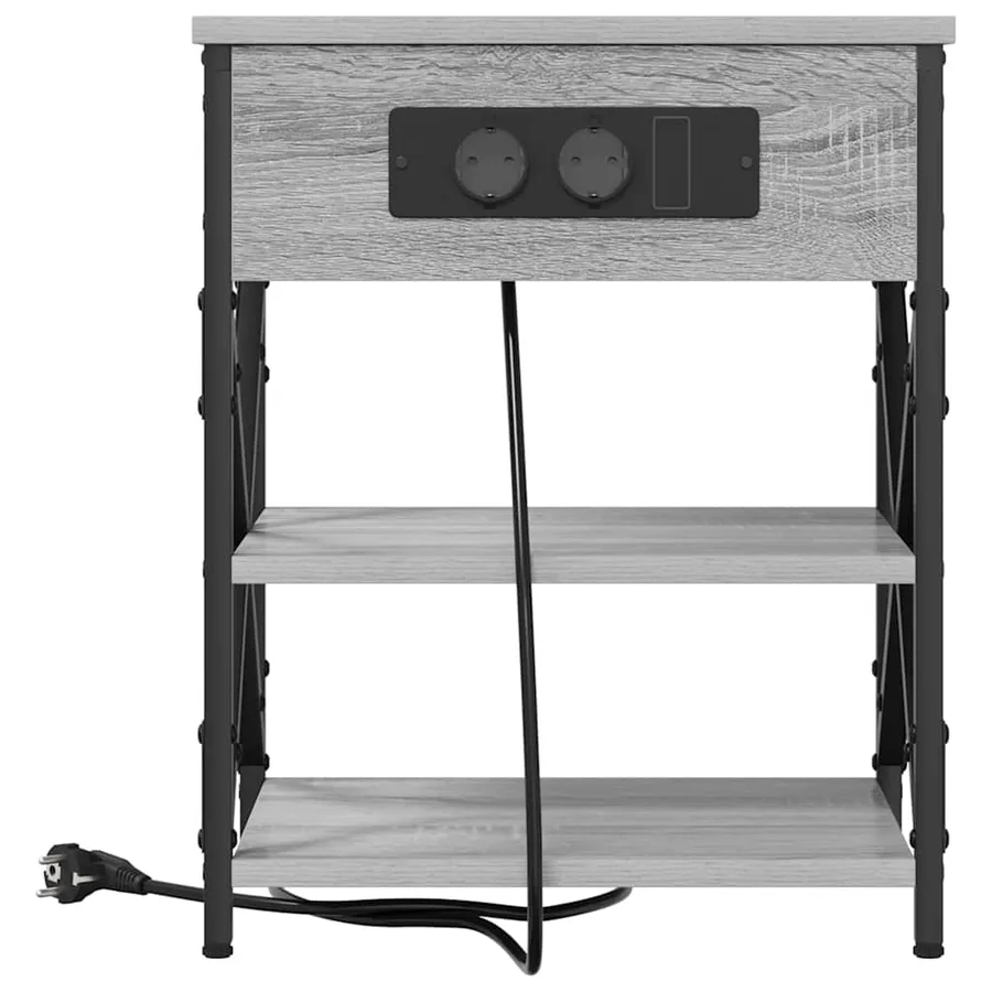 Cabinet de chevet 2 pcs Gris Sonoma 41 x 31 x 51 cm - 6