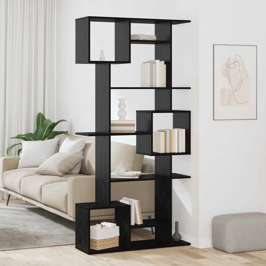 Bibliothèque Chêne noir 92 x 29 x 188 cm Bois d'ingénierie
