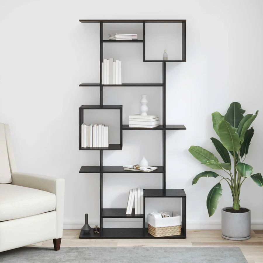 Bibliothèque Chêne noir 92 x 29 x 188 cm Bois d'ingénierie - 4