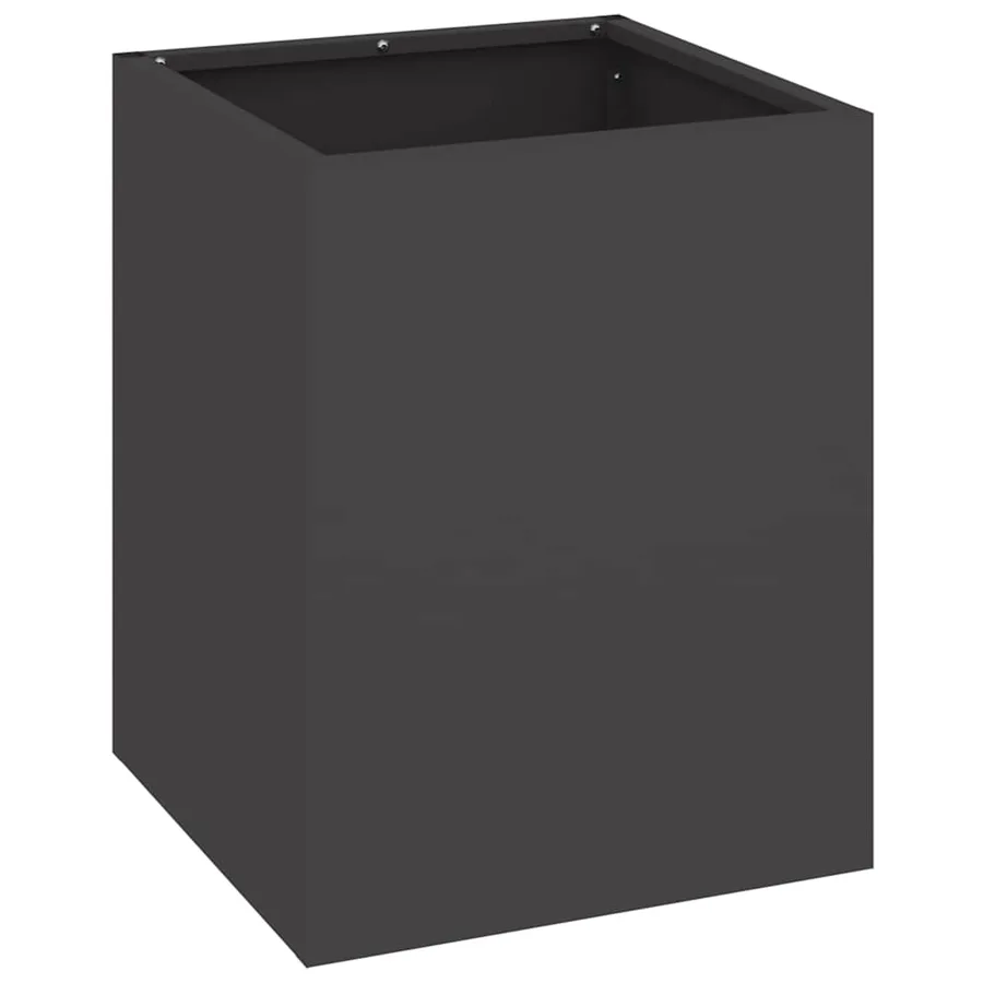 Cache-pot de jardin Noir 32 x 32 x 40 cm Acier laminé à froid - 2