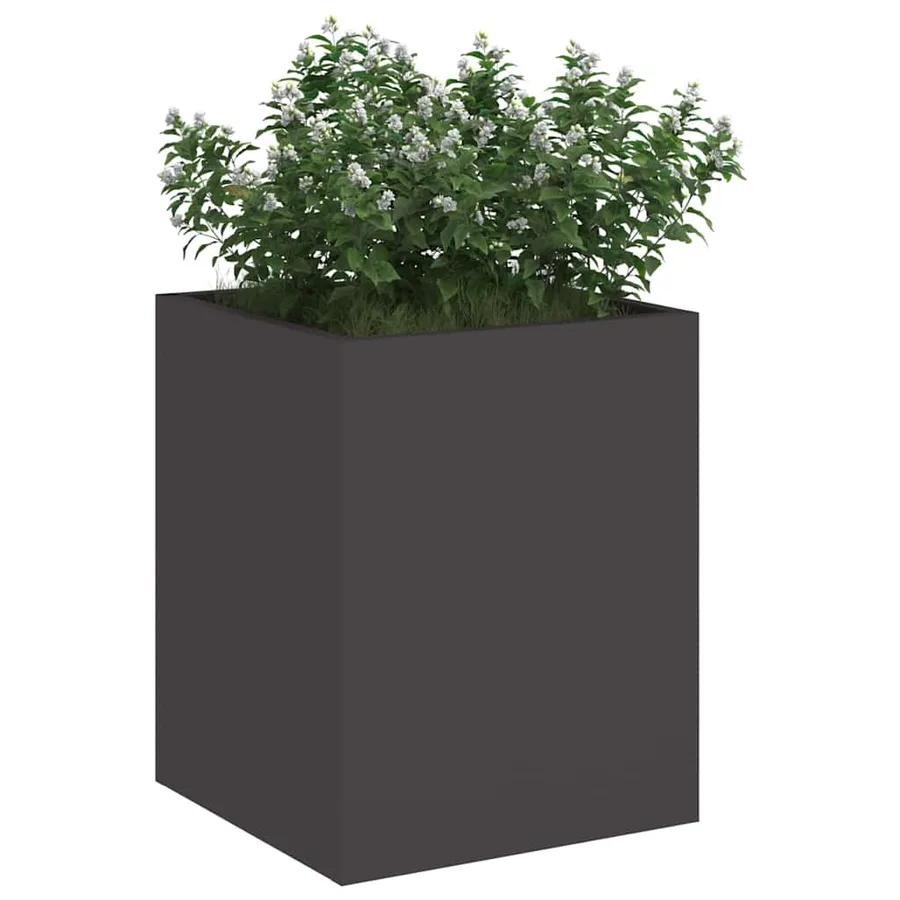 Cache-pot de jardin Noir 32 x 32 x 40 cm Acier laminé à froid - 3