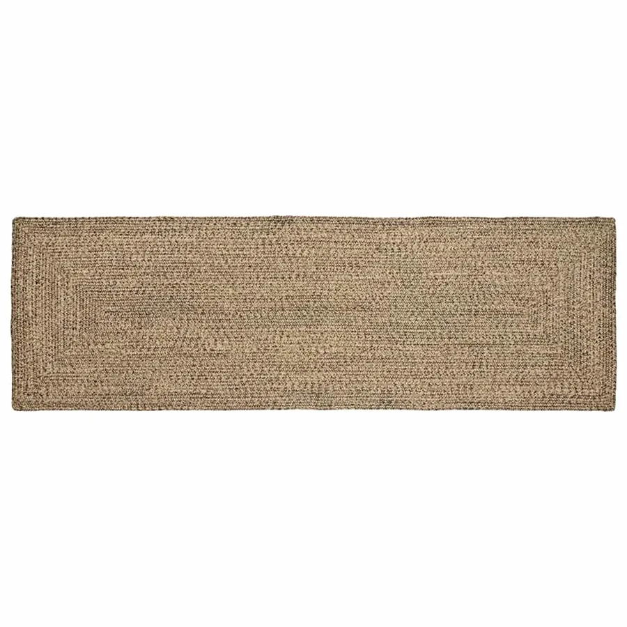 Tapis de surface Naturel et noir 80 x 250 cm Jute