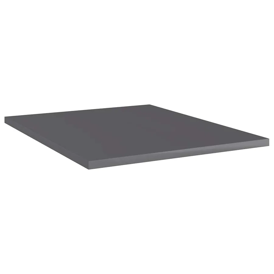 Panneaux de bibliothèque 8 pcs gris brillant bois d’ingénierie - 2