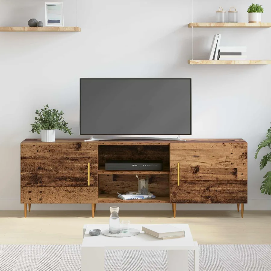 Meuble TV Bois ancien 150 x 30 x 50 cm Bois d'ingénierie - 4