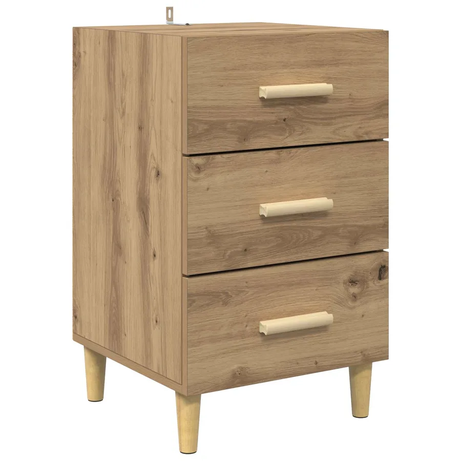 Cabinet de chevet Chêne artisanal 40 x 40 x 66 cm - 2