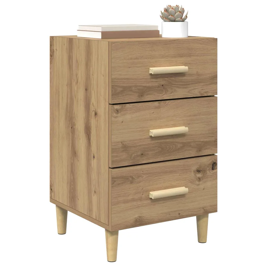 Cabinet de chevet Chêne artisanal 40 x 40 x 66 cm - 3