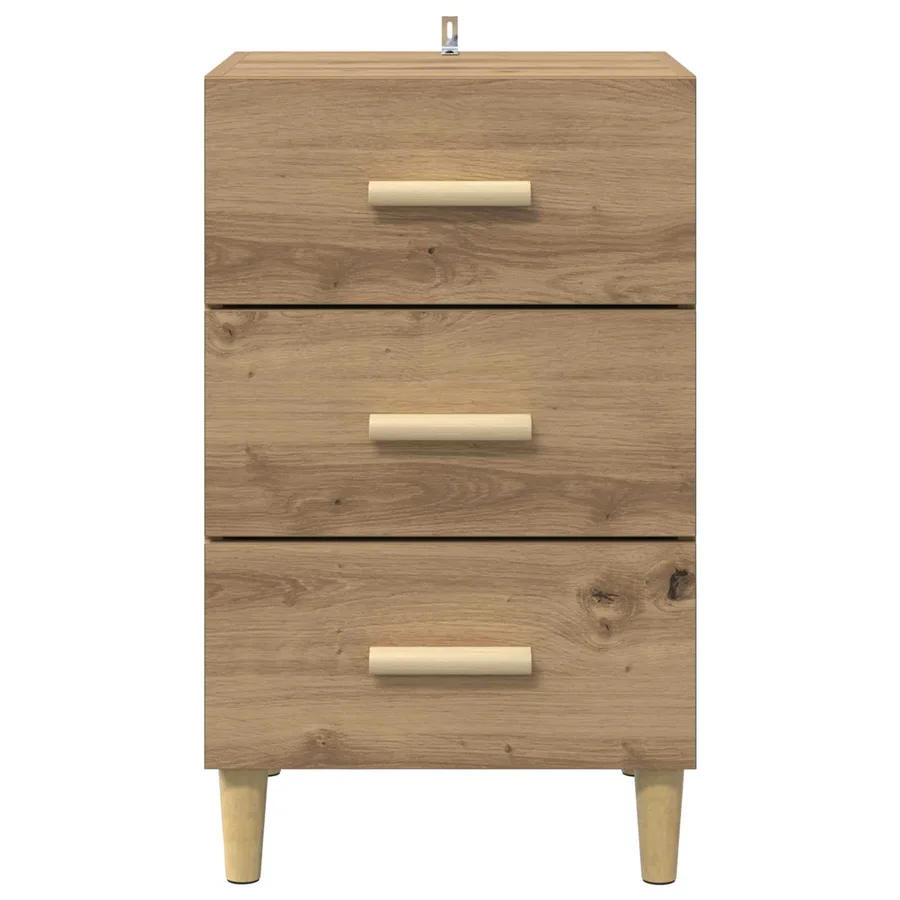 Cabinet de chevet Chêne artisanal 40 x 40 x 66 cm - 6