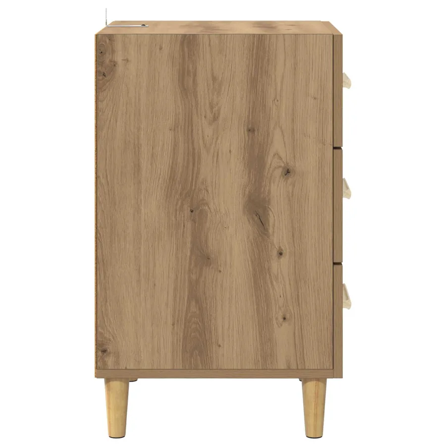 Cabinet de chevet Chêne artisanal 40 x 40 x 66 cm - 7