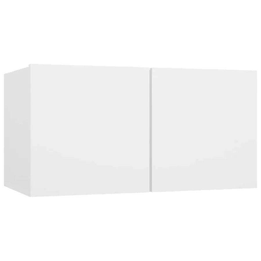 Meuble TV suspendu Blanc 60x30x30 cm - 2