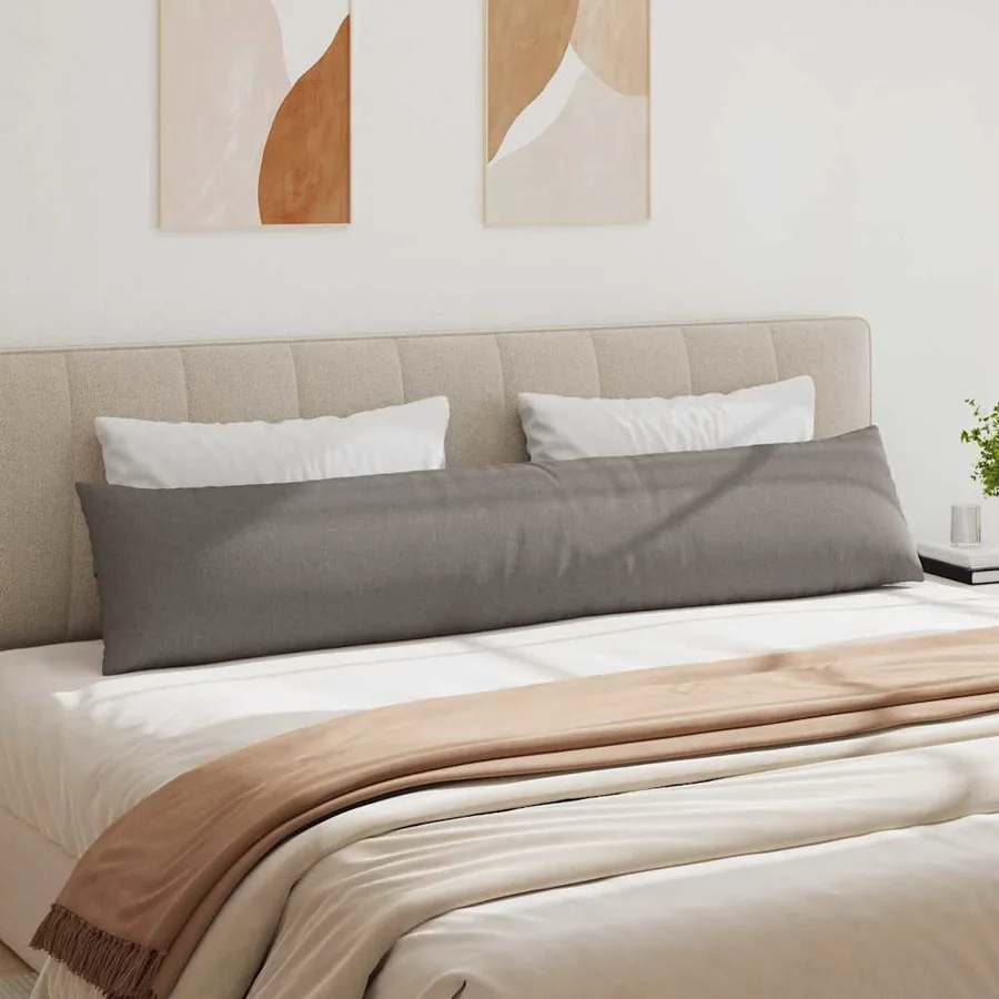 Coussins de canapé 2 pcs Taupe 200 x 40 cm tissu - 4
