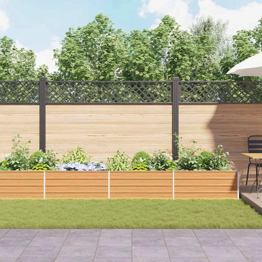 Jardinière surélevée Marron Clair 600 x 80 x 45 cm - 4