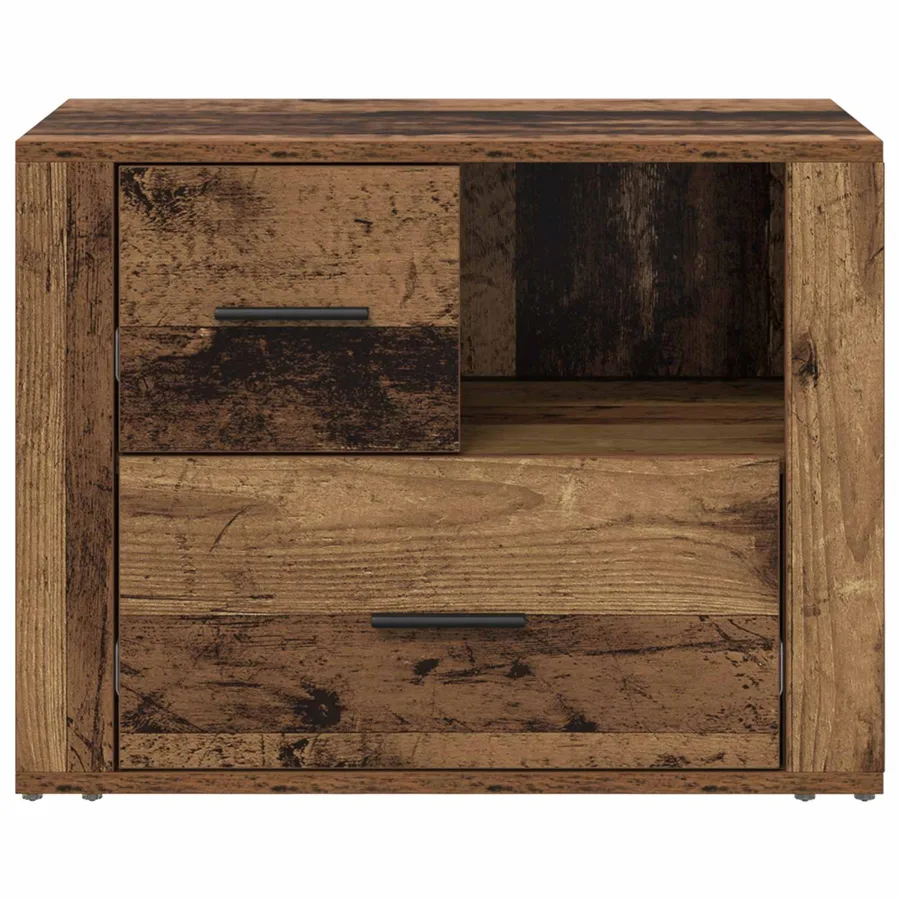 Cabinet de chevet Bois ancien 35 x 60 x 50 cm Bois d'ingénierie - 6