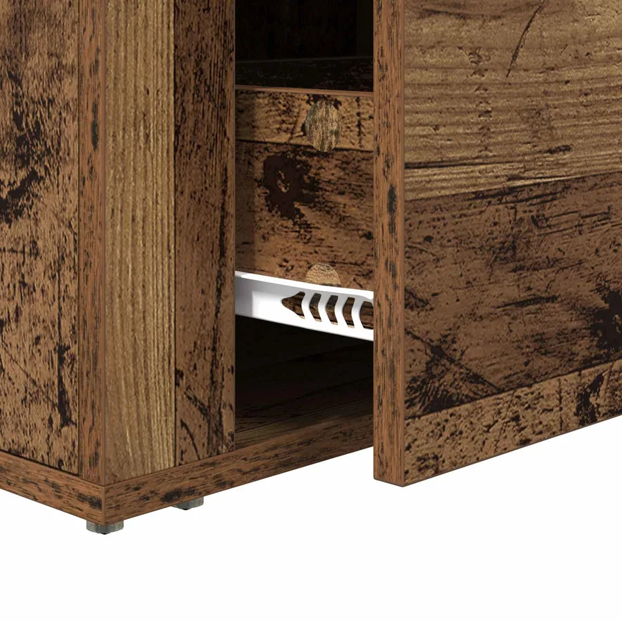 Cabinet de chevet Bois ancien 35 x 60 x 50 cm Bois d'ingénierie - 9