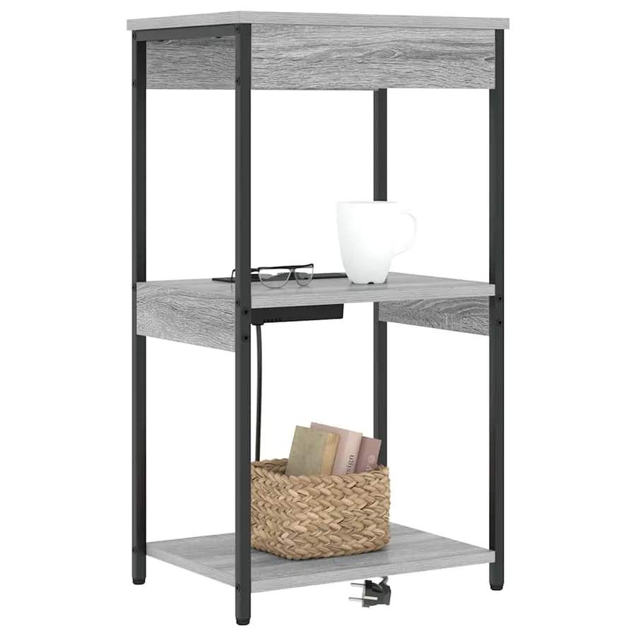 Cabinet de chevet Gris Sonoma 41 x 31 x 76 cm Bois d'ingénierie - 3