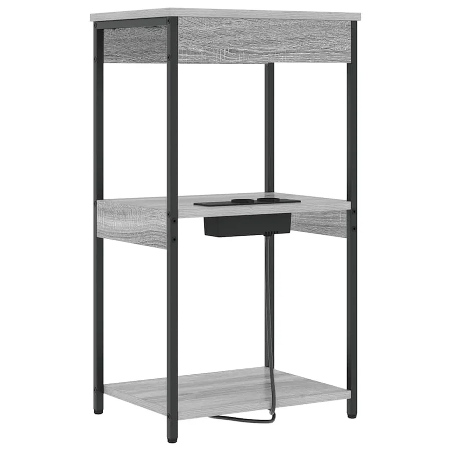 Cabinet de chevet Gris Sonoma 41 x 31 x 76 cm Bois d'ingénierie - 7