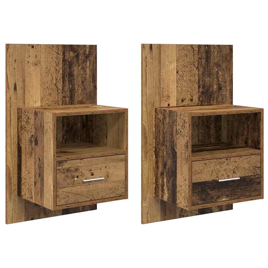 Cabinet de chevet 2 pcs Bois ancien 50 x 32.5 x 80cm - 2