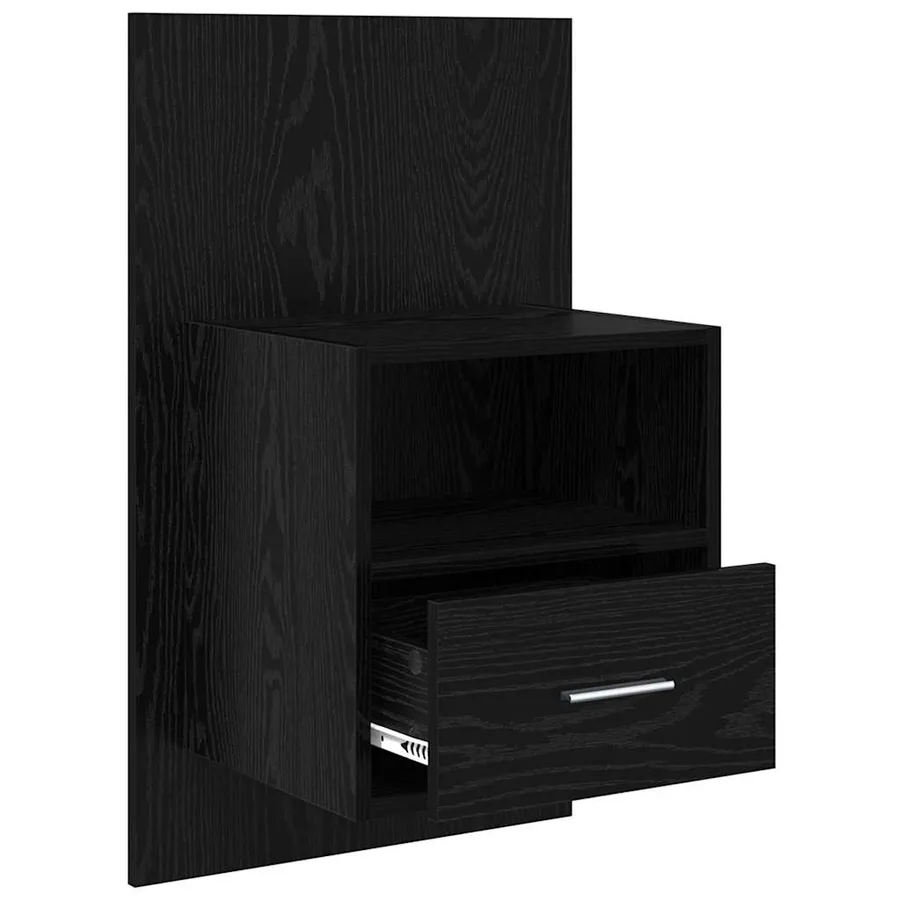 Cabinet de chevet avec tiroir 2 pcs Chêne noir 50 x 32.5 x 80cm - 5