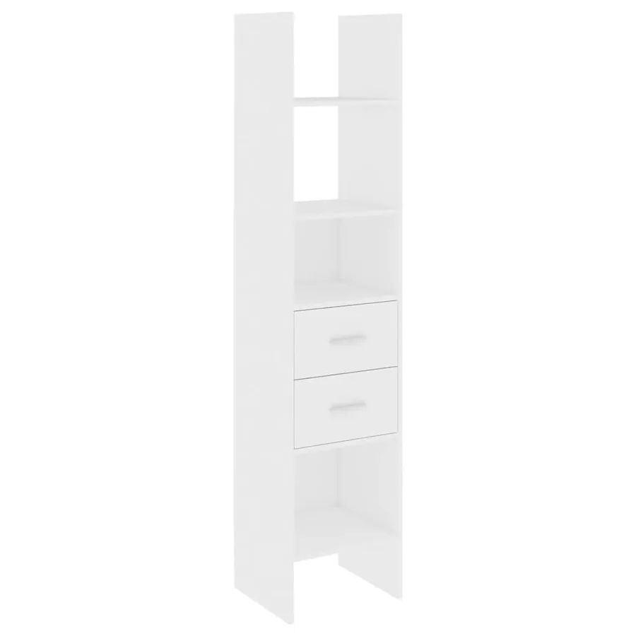 Bibliothèque Blanc 40x35x180 cm Bois d'ingénierie - 2