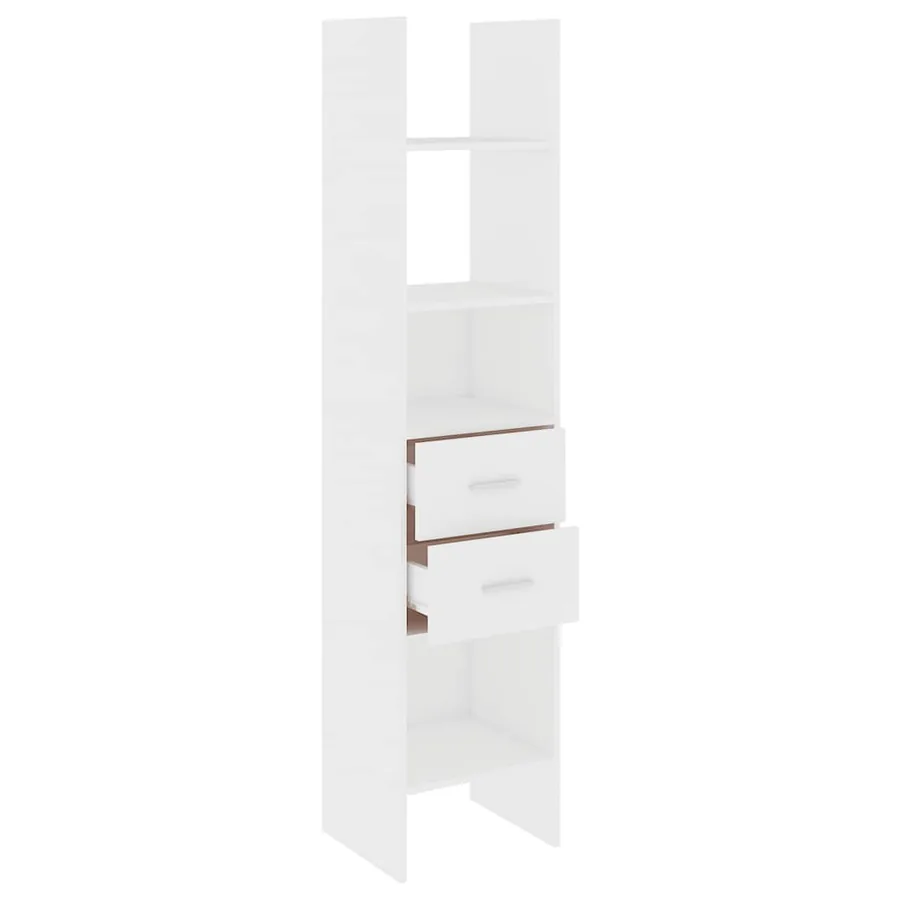 Bibliothèque Blanc 40x35x180 cm Bois d'ingénierie - 3