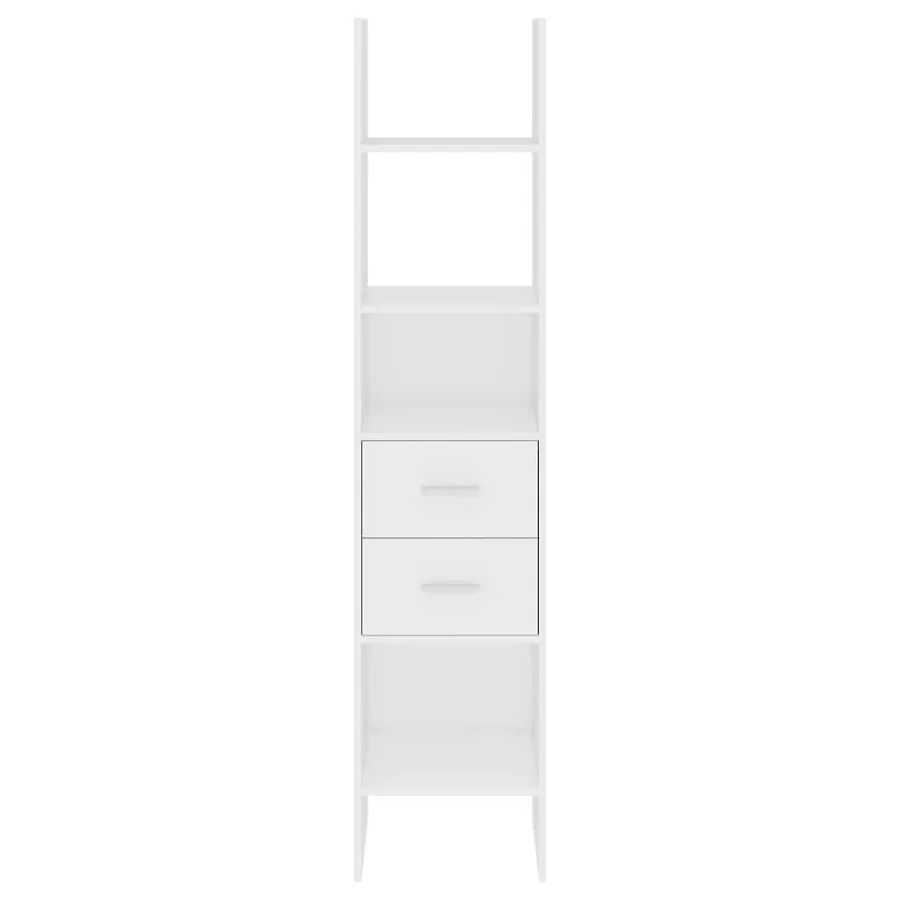 Bibliothèque Blanc 40x35x180 cm Bois d'ingénierie - 4