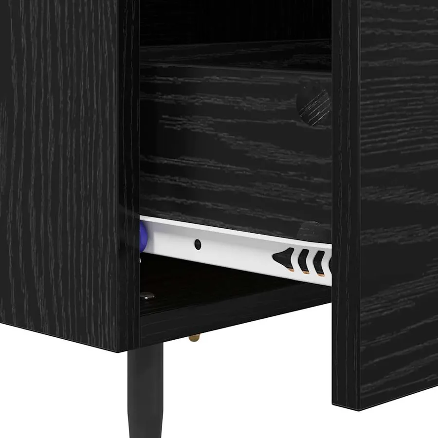 Cabinet de chevet 2 pcs Chêne noir 40 x 35 x 47,5 cm - 10