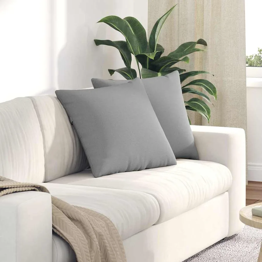 Coussins de canapé 2 pcs Gris nuage 50 x 50 cm tissu