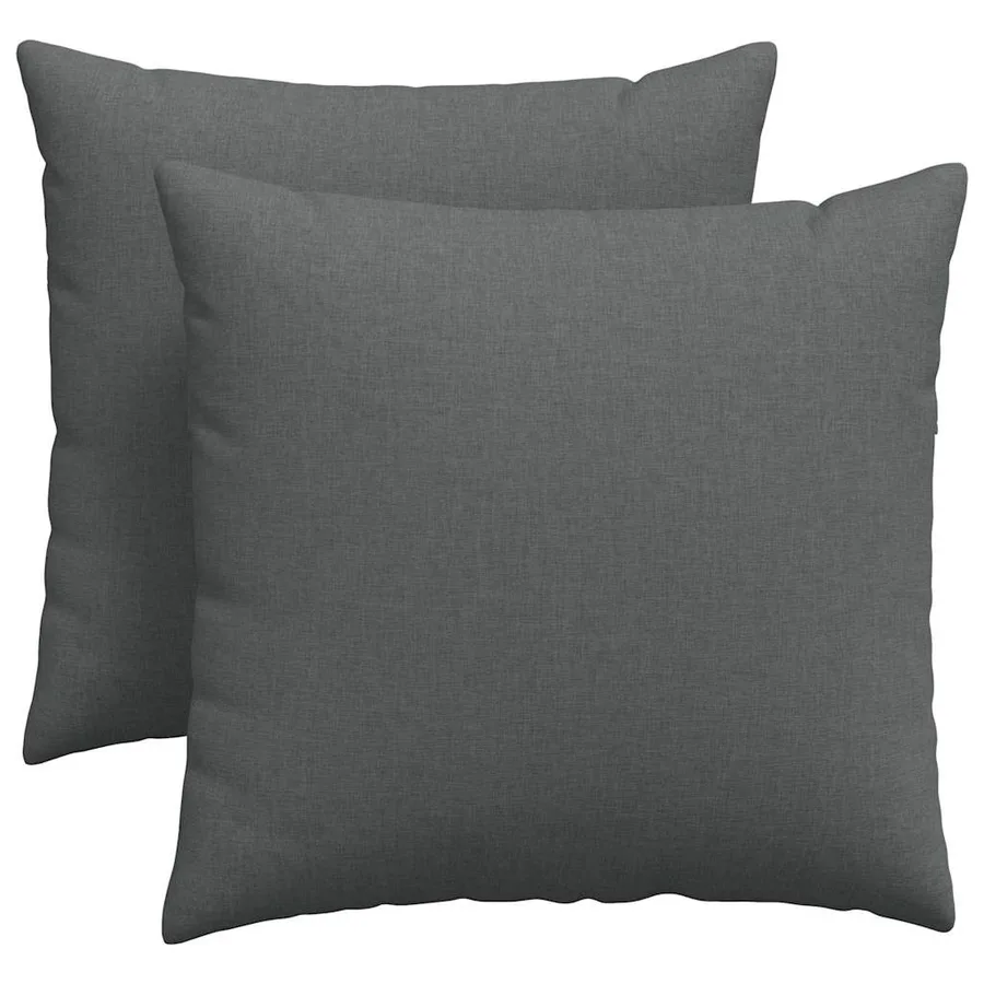 Coussins de canapé 2 pcs Gris foncé 45 x 45 cm tissu - 2