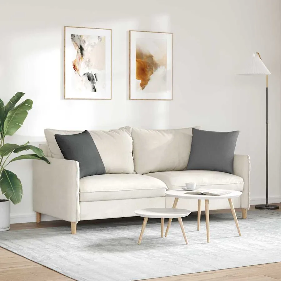 Coussins de canapé 2 pcs Gris foncé 45 x 45 cm tissu - 4