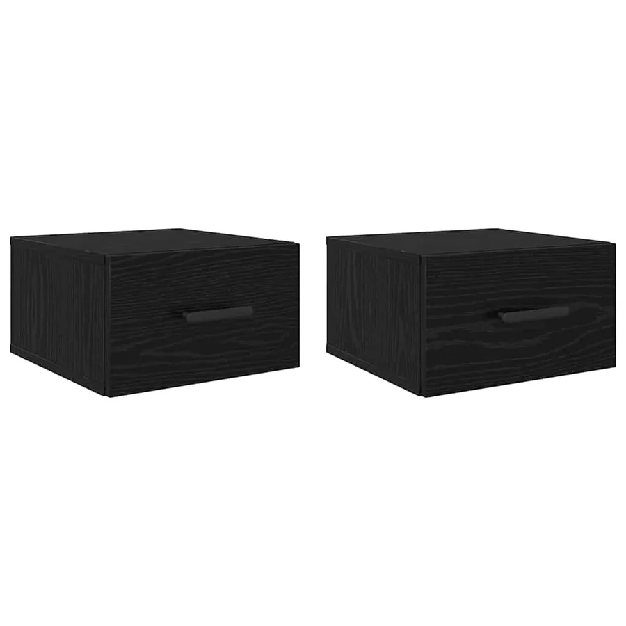 Cabinet de chevet 2 pcs Chêne noir 35 x 35 x 20 cm - 2