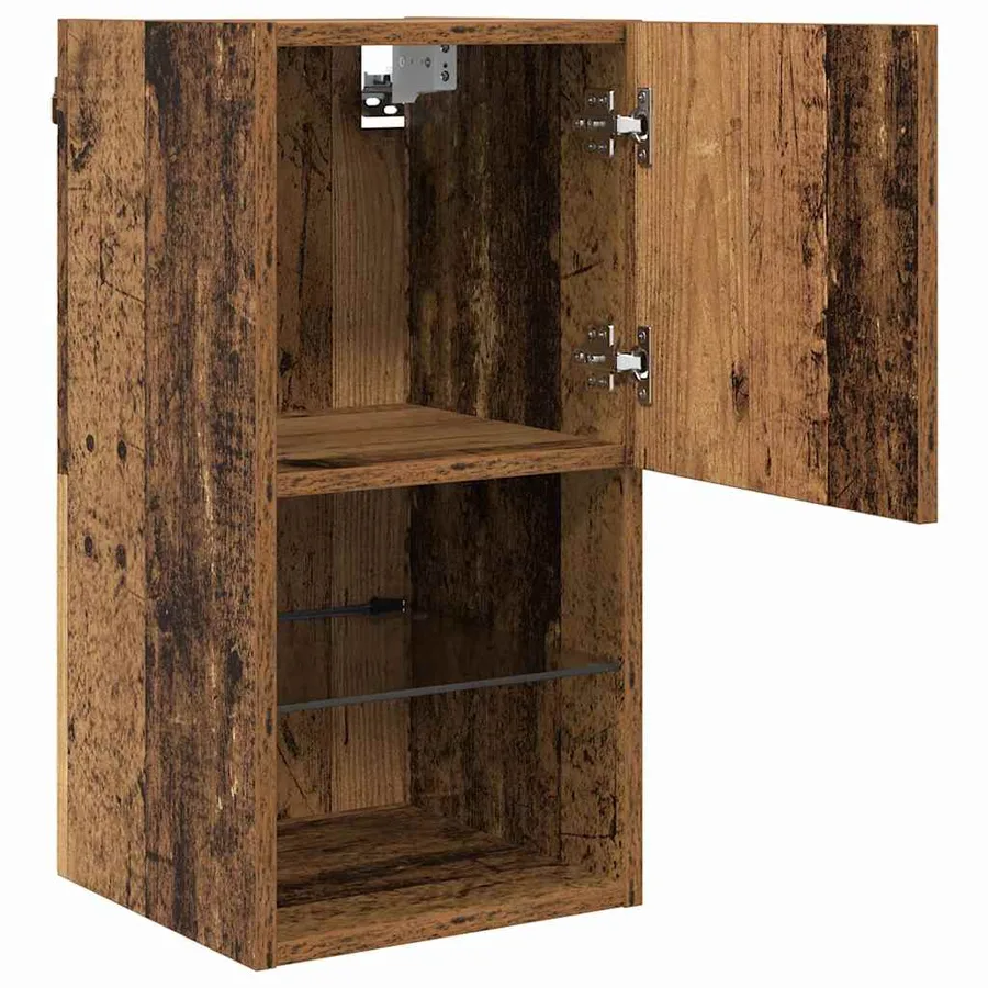 Meubles TV muraux avec LED 2 pcs Bois ancien 30,5 x 30 x 60 cm - 7