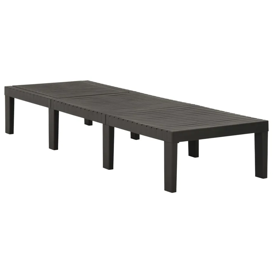 Chaise longue anthracite plastique - 28