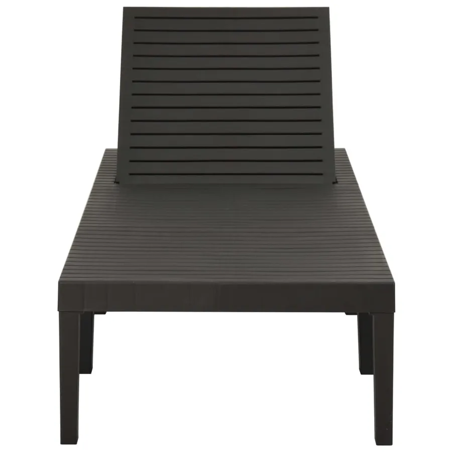 Chaise longue anthracite plastique - 29
