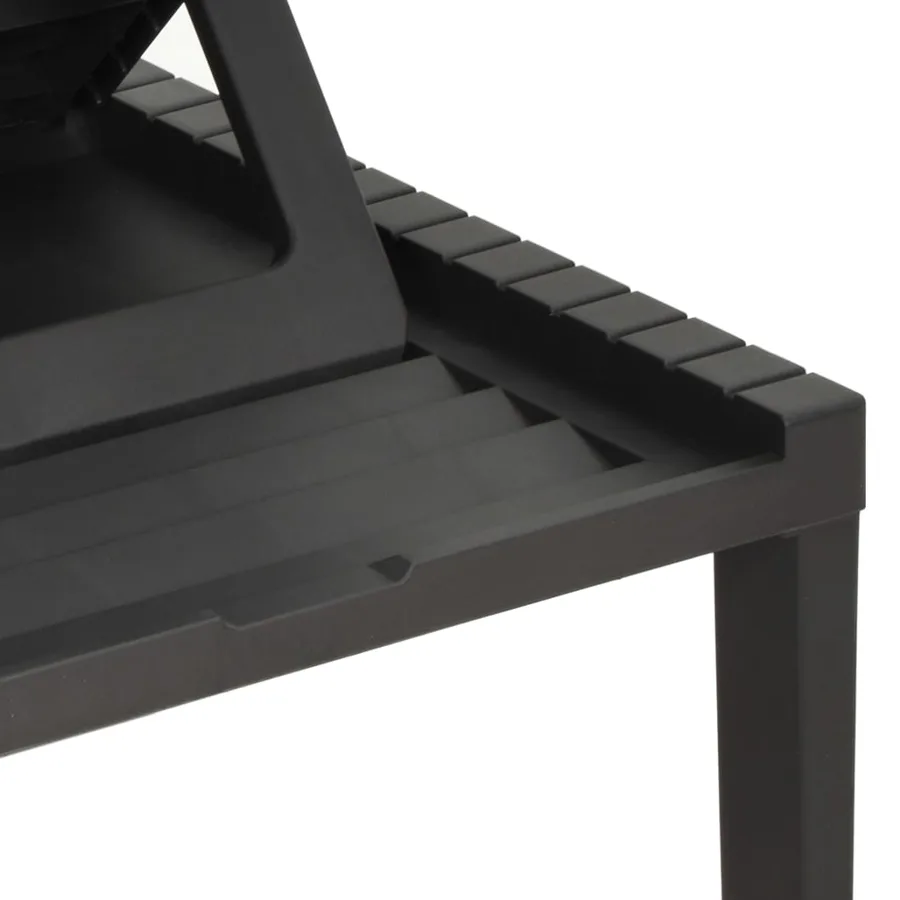 Chaise longue anthracite plastique - 32