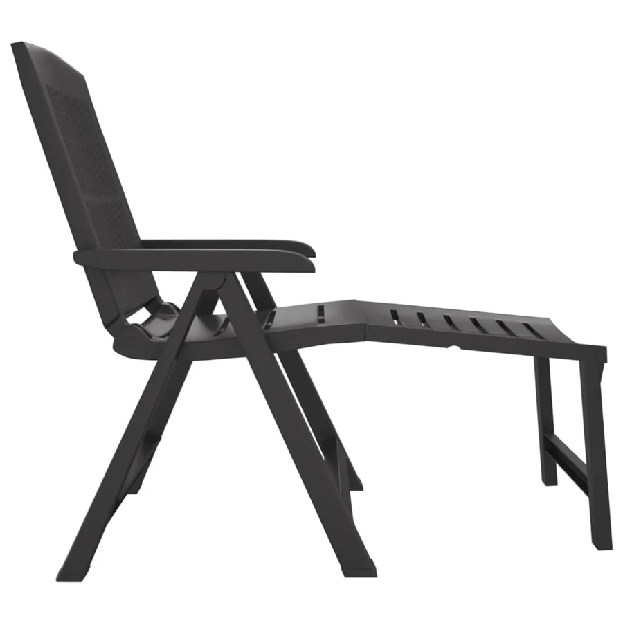 Chaise longue anthracite plastique - 4