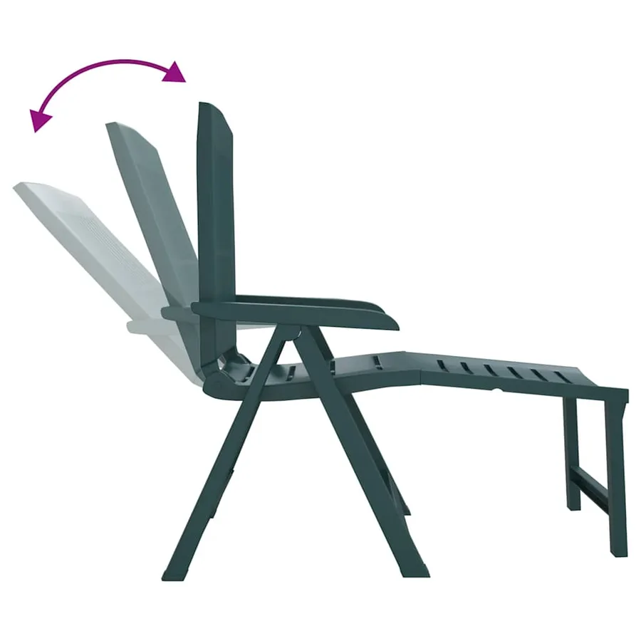 Chaise longue anthracite plastique - 40
