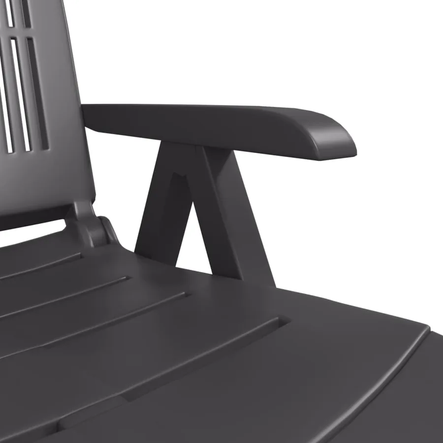 Chaise longue anthracite plastique - 8