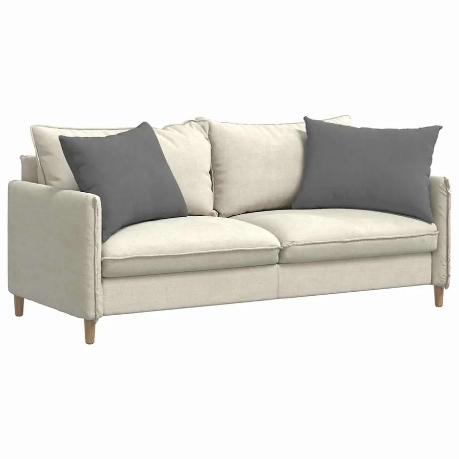 Coussins de canapé 2 pcs Gris foncé 70 x 50 cm tissu - 3