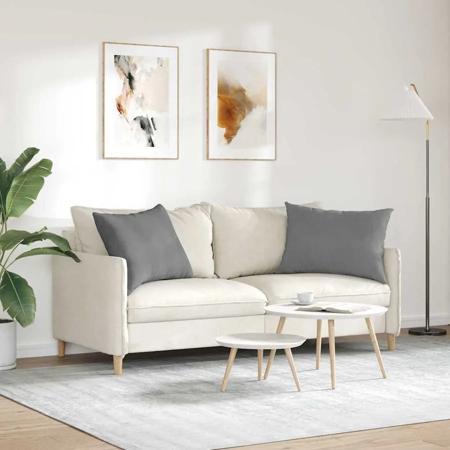 Coussins de canapé 2 pcs Gris foncé 70 x 50 cm tissu - 4