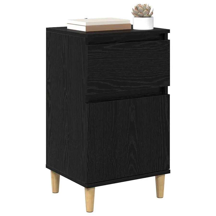Cabinet de chevet avec tiroir 2 pcs Chêne noir 40 x 35 x 70 cm - 3