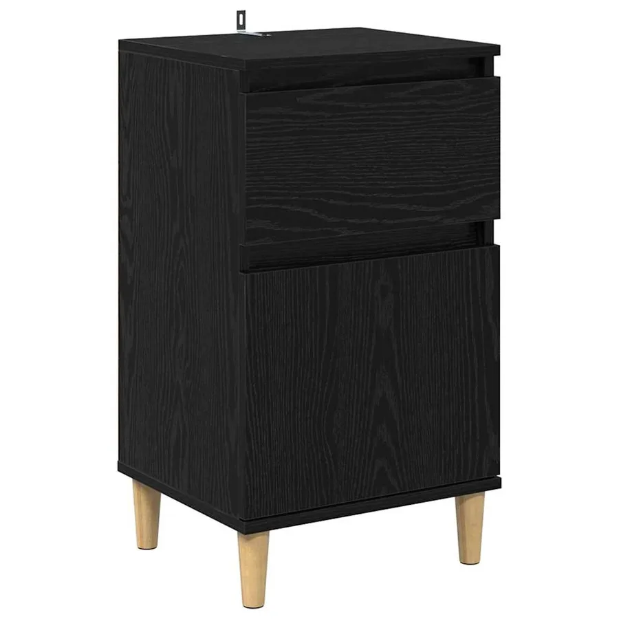 Cabinet de chevet avec tiroir 2 pcs Chêne noir 40 x 35 x 70 cm - 6