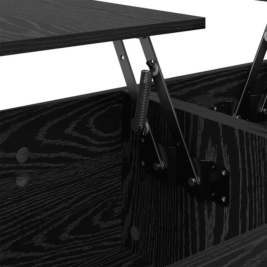 Table basse Chêne noir 102 x 50,5 x 46,5 cm Bois d'ingénierie - 9