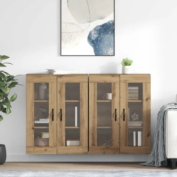 Cabinets muraux 2 pcs Chêne artisanal 69,5 x 34 x 90 cm