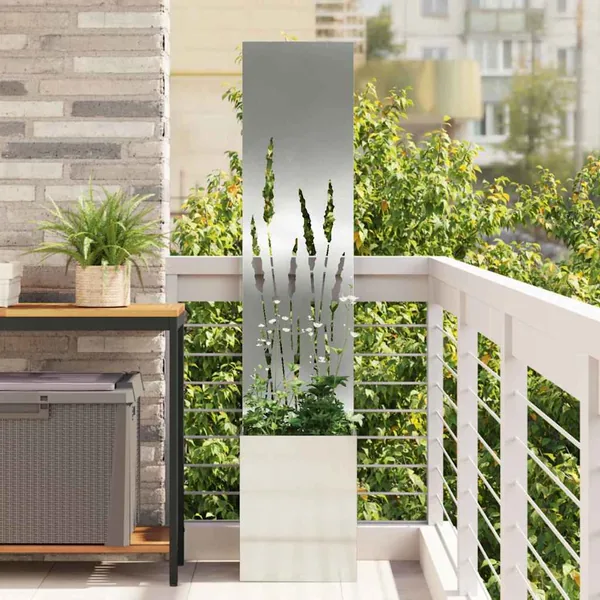 Écran de confidentialité de jardin Fretwork Argenté 32 x 150 cm