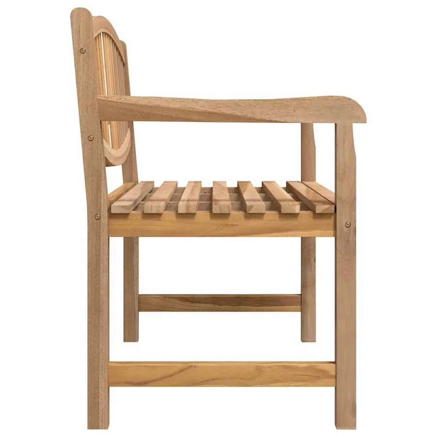Banc de jardin 114x59x87 cm bois de teck solide - 4