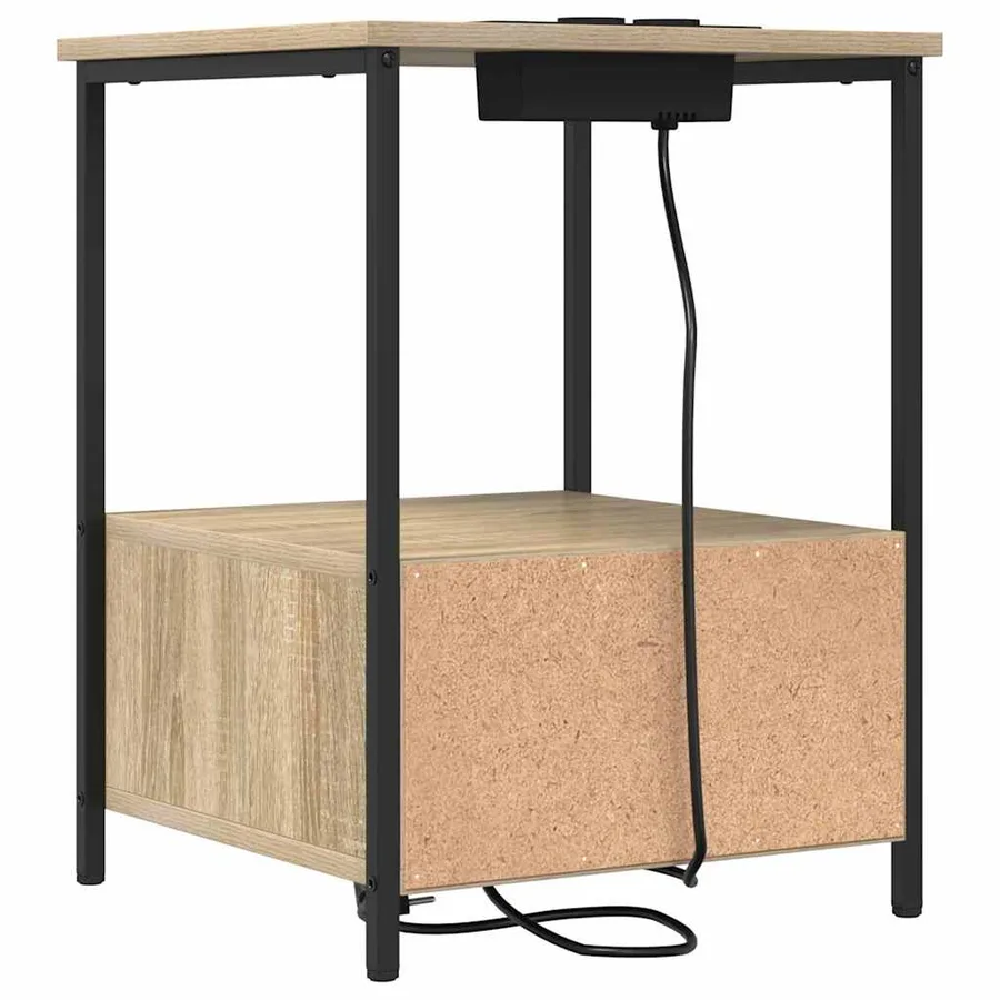 Cabinet de chevet 2 pcs Chêne Sonoma 42 x 41 x 56 cm - 9