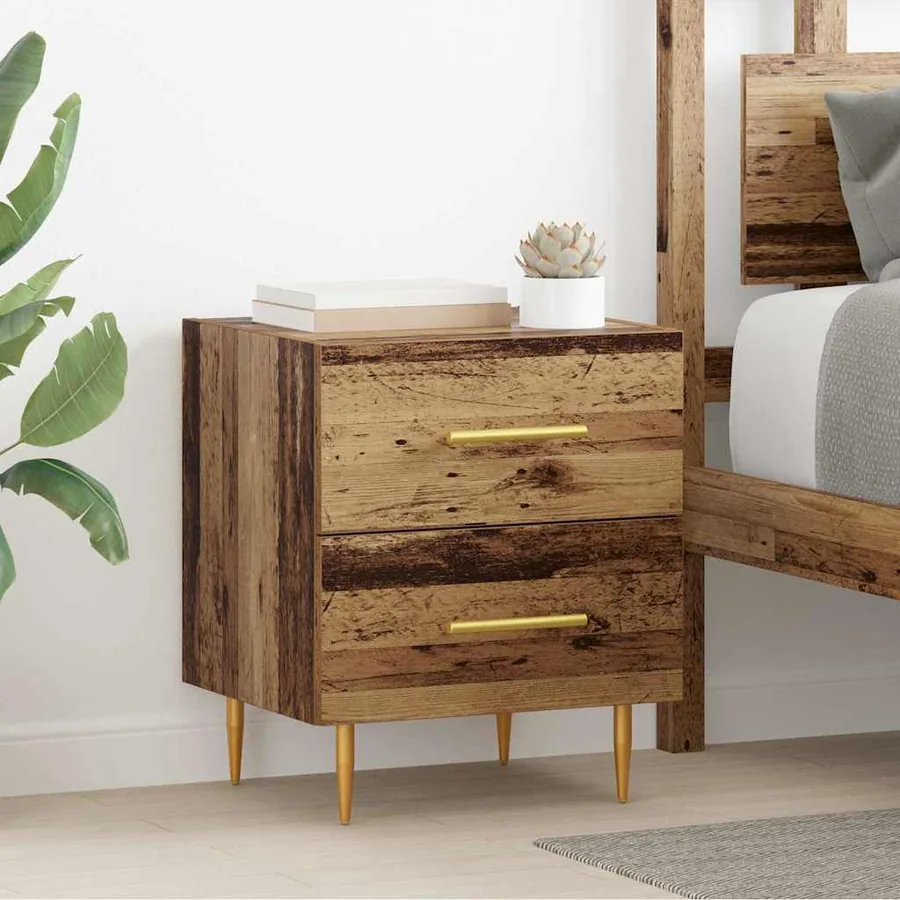 Cabinet de chevet 2 pcs Bois Ancien 40 x 35 x 47,5 cm