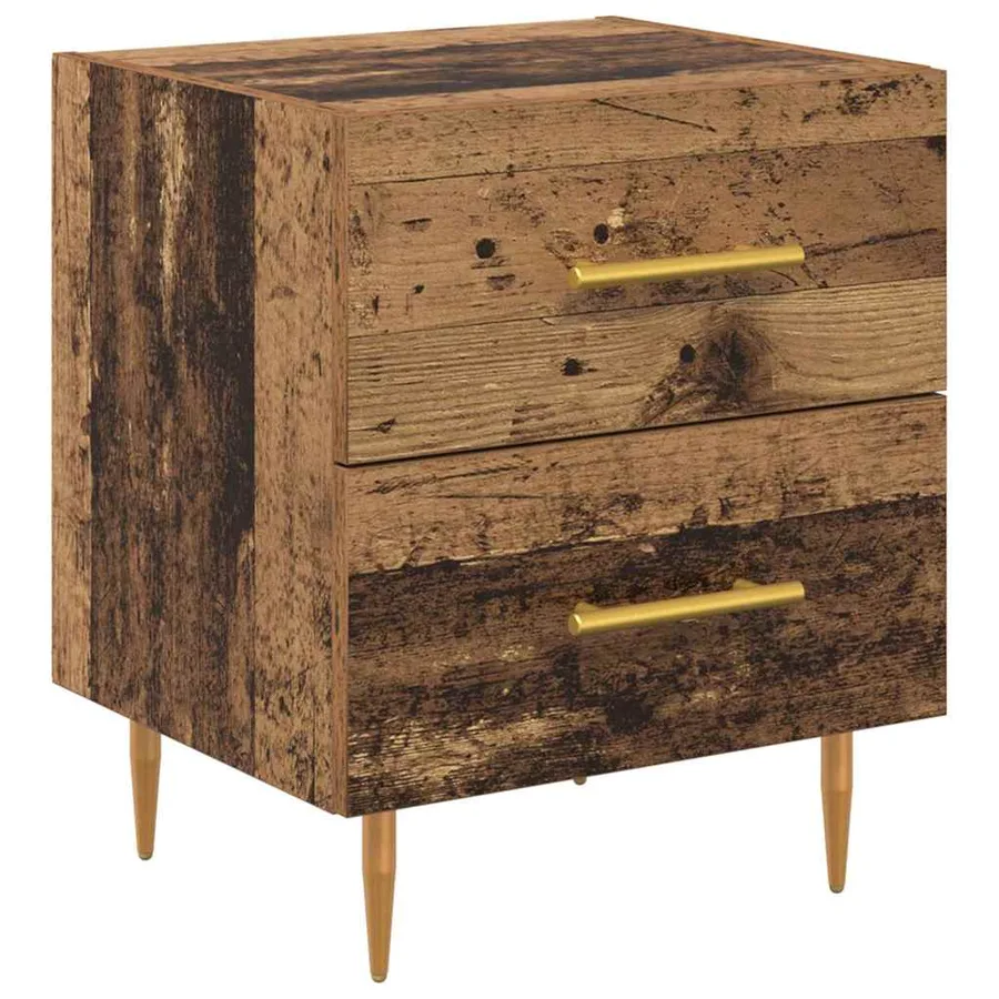 Cabinet de chevet 2 pcs Bois Ancien 40 x 35 x 47,5 cm - 6
