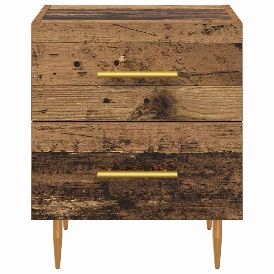 Cabinet de chevet 2 pcs Bois Ancien 40 x 35 x 47,5 cm - 7